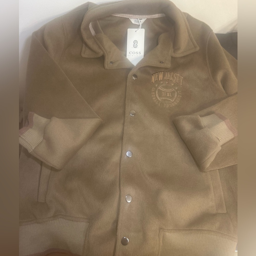 SALE NOW~”COSS”Man New Jersey Baseball Jacket: NEW W TAGS!
